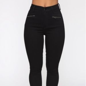 High Waisted Black Fashion Nova Skinny Jeans